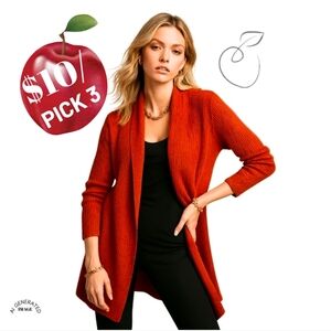 LAUREN MICHELLE OPEN FRONT CARDIGAN SZ M